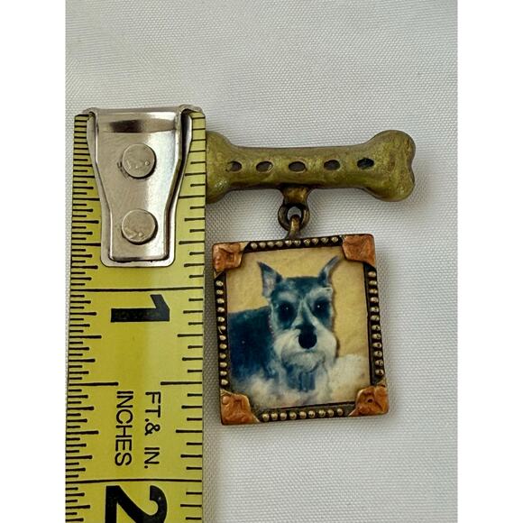 Schnauzer dog pin handmade - Picture 3 of 6